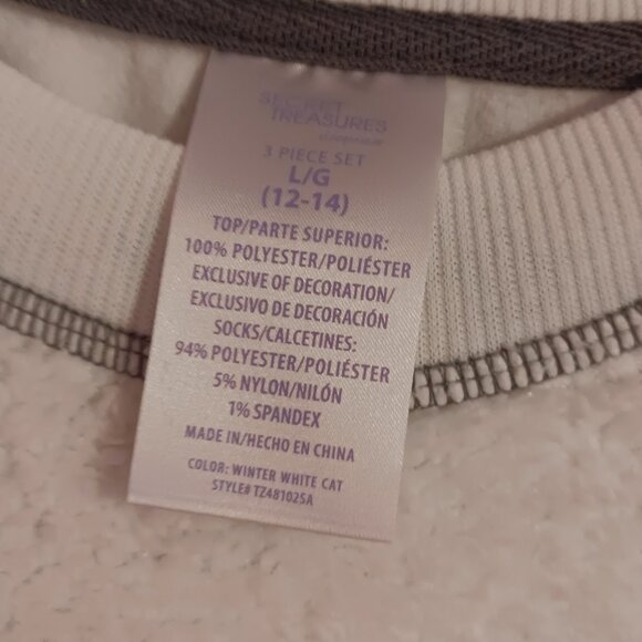 Secret Treasures Women's Cat Nap Pajama Top Size Large Long Sleeve - Picture 6 of 7